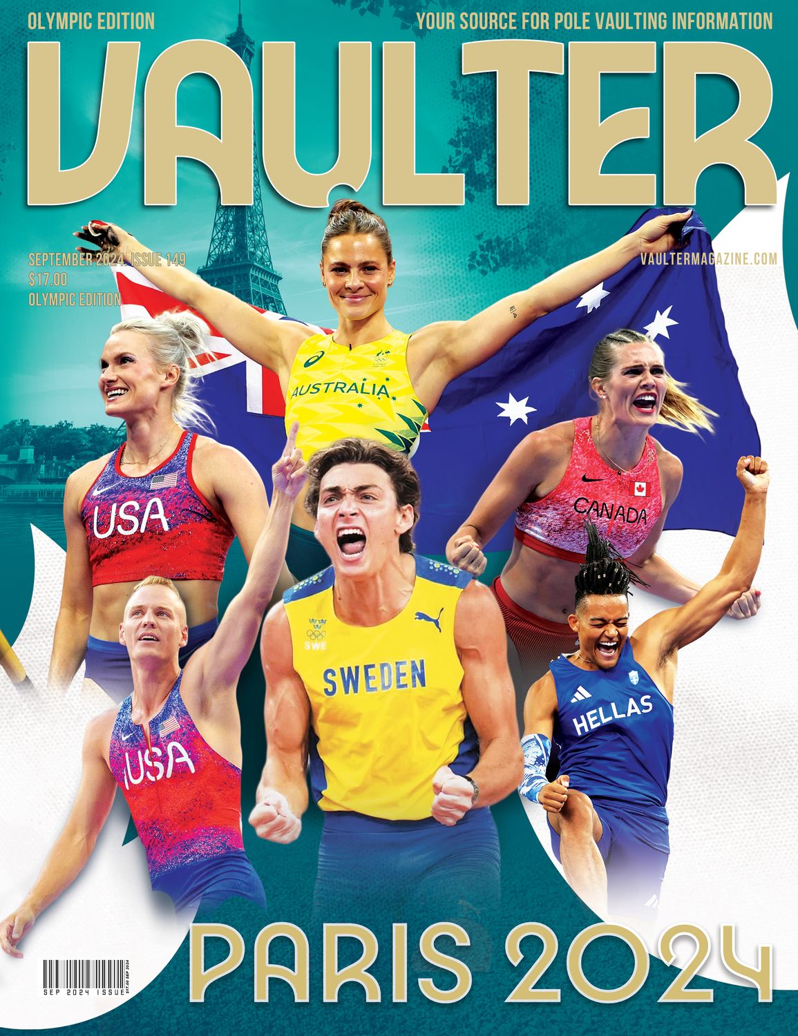 September 2024 Olympic  Issue of Vaulter Magazine Issue of Vaulter Magazine - Poster