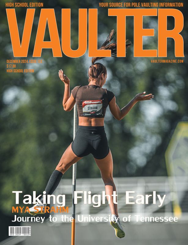 December 2024 Mya Strahm  issue of Vaulter Magazine U.S. Standard Mail