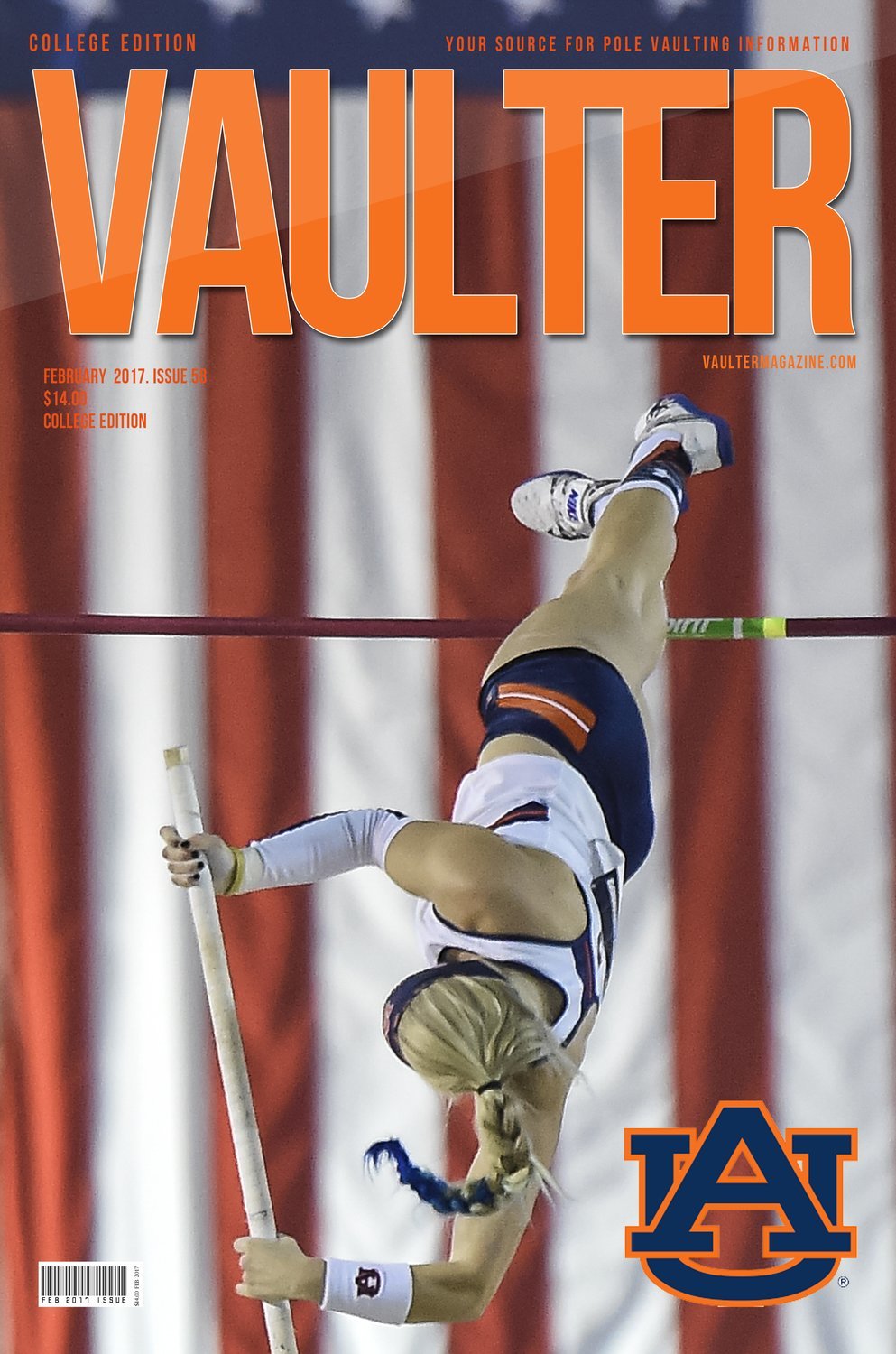 12&quot; x 18&quot; Auburn University - Jessie Johnson Cover of Vaulter Magazine