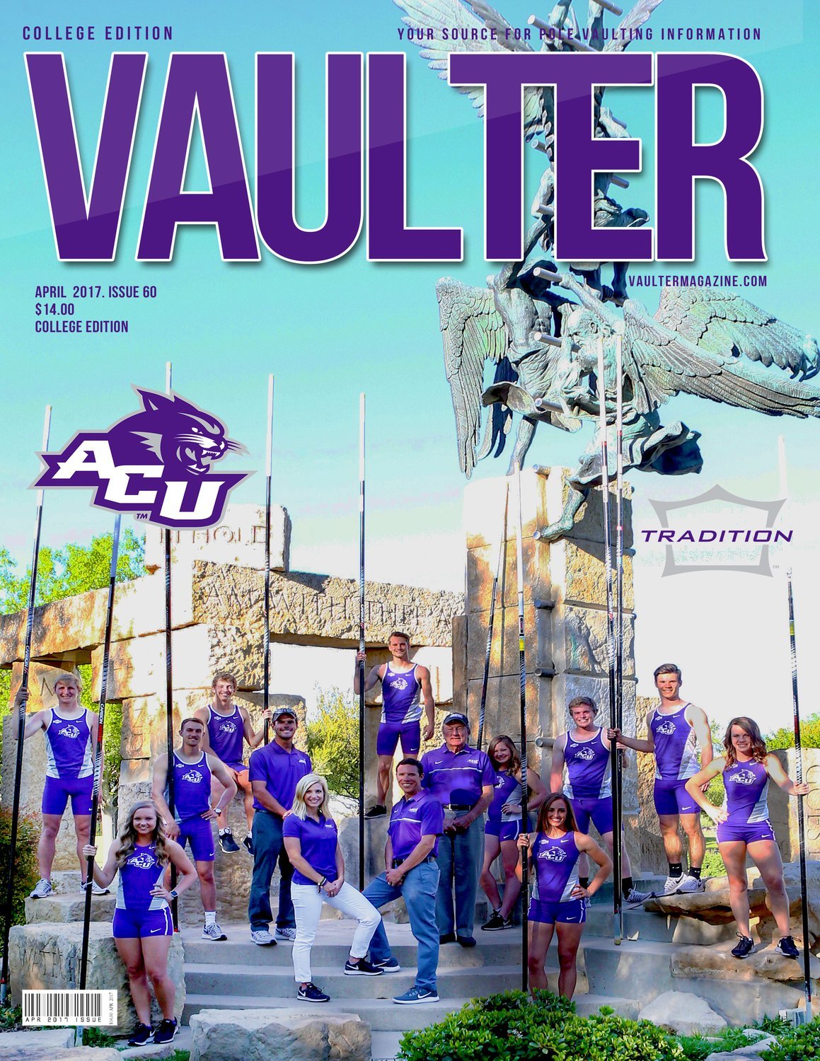 Abilene Christian University Cover of Vaulter Magazine April 2017