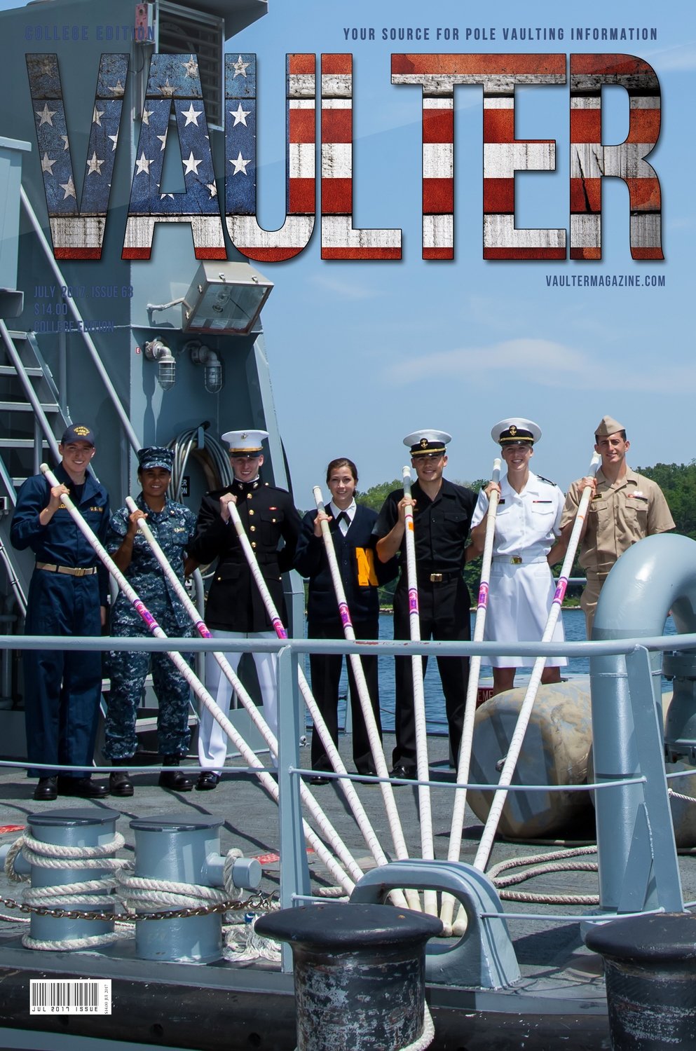2017 July United States Naval Academy Cover of Vaulter Magazine