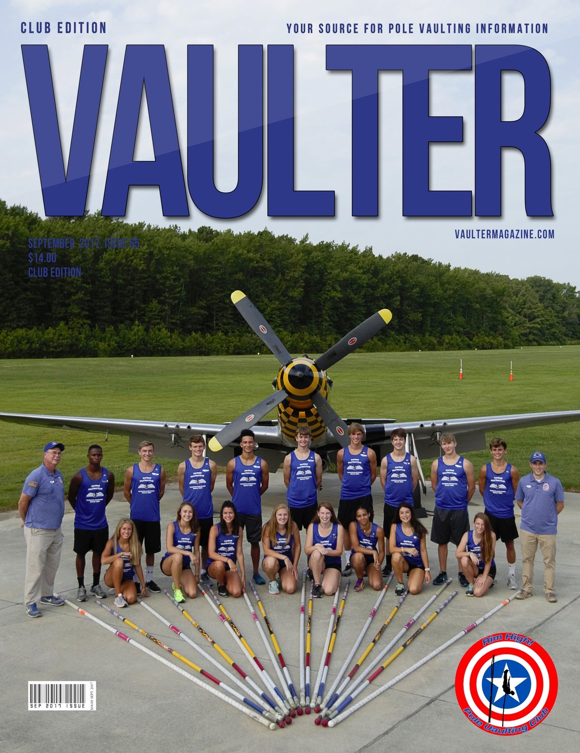 2017 September Aim High Pole Vault Club Cover Poster for Vaulter Magazine
