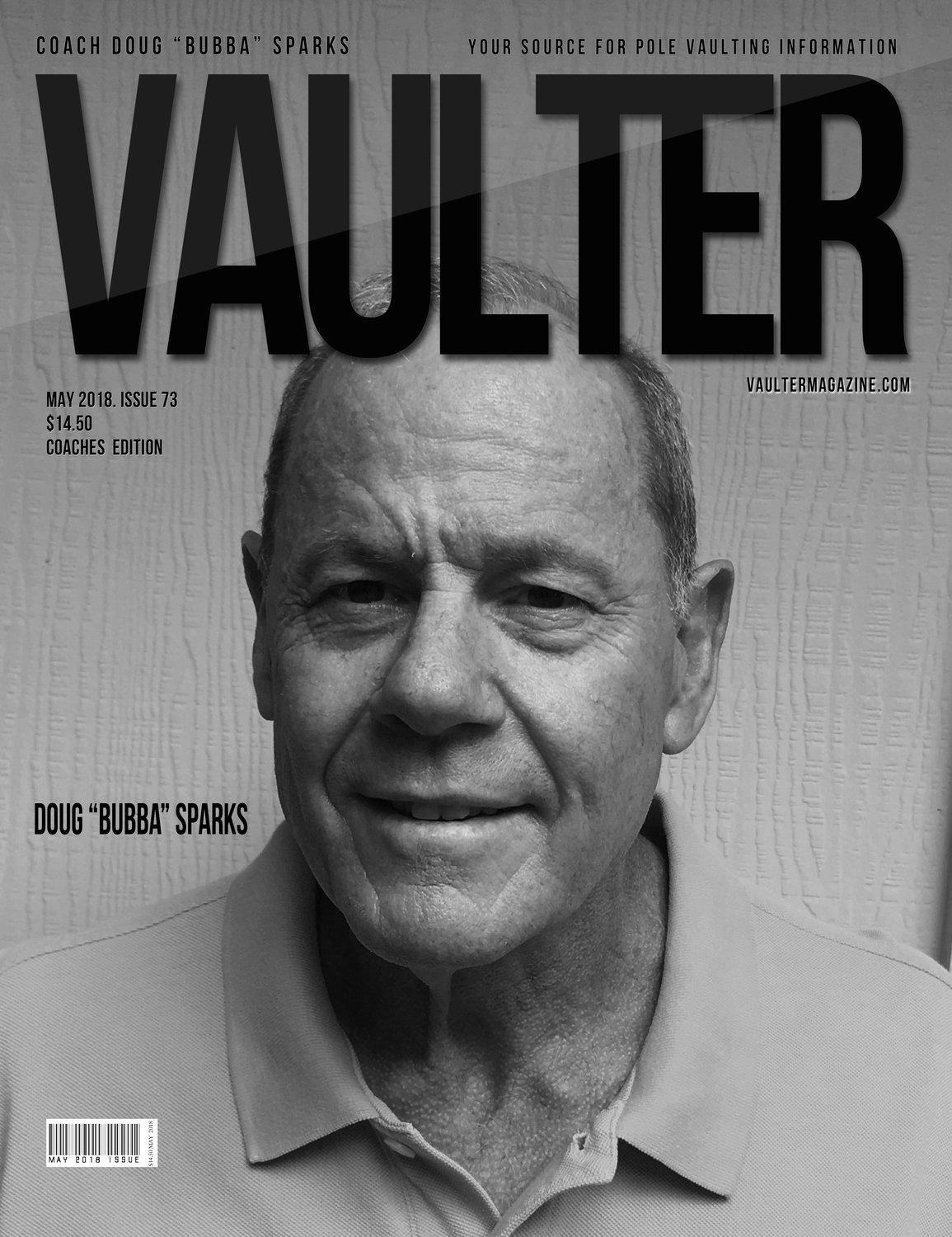 May 2018 Doug &quot;Bubba&quot; Sparks Cover of Vaulter Magazine Issue U.S. Standard Mail