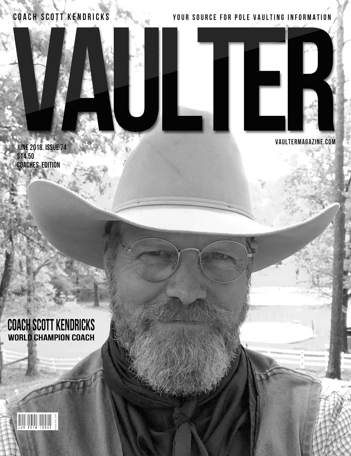 June 2018 Scott Kendricks Cover Issue of Vaulter Magazine Cover Poster for Vaulter Magazine