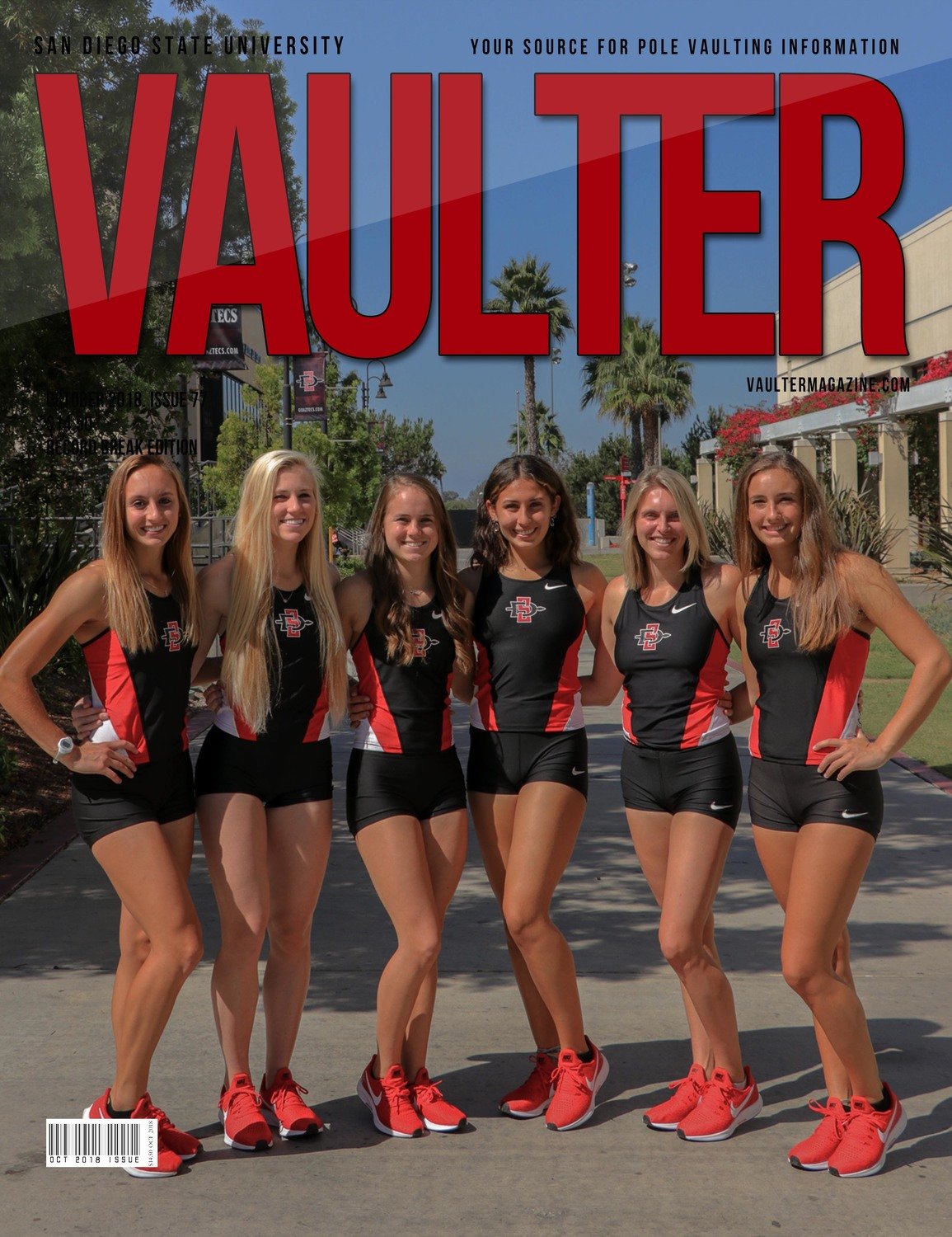 October 2018 San Diego State University Issue of Vaulter Magazine Cover Poster for Vaulter Magazine