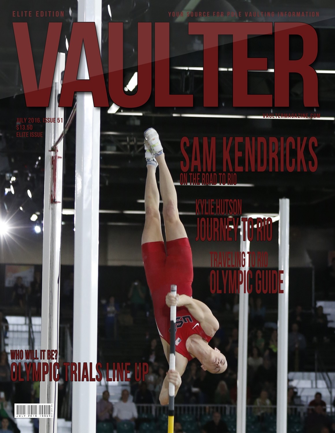 12&quot; x 18&quot; Sam Kendricks Cover of Vaulter Magazine July 2016
