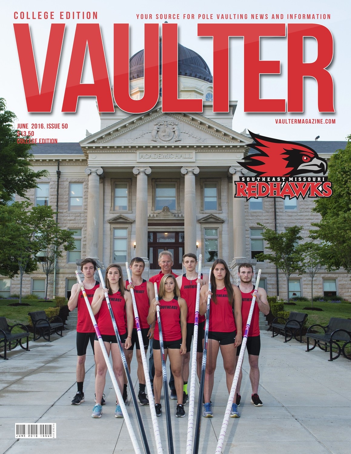 12&quot; x 18&quot; Southeast Missouri State University Cover of Vaulter Magazine June 2016