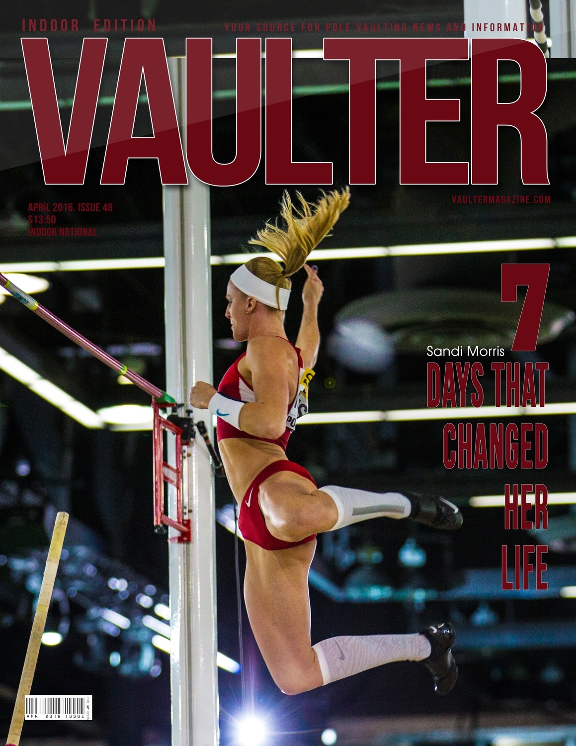12&quot; x 18&quot; Sandi Morris Vaulter Magazine Cover April 2016