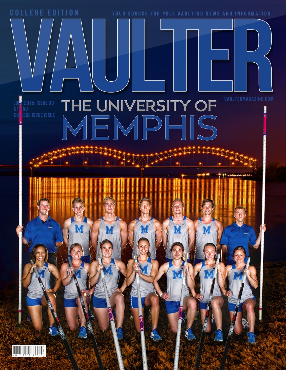 12&quot; x 18&quot; July 2015 University of Memphis Cover Poster of VAULTER