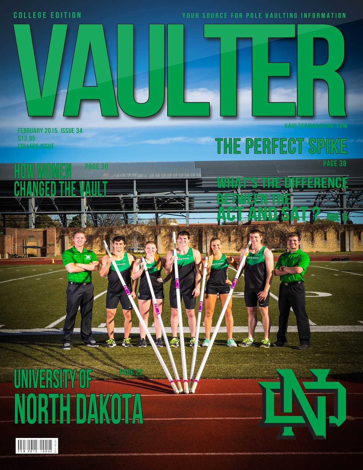 12&quot; x 18&quot; Poster of the University of North Dakota Cover of VAULTER
