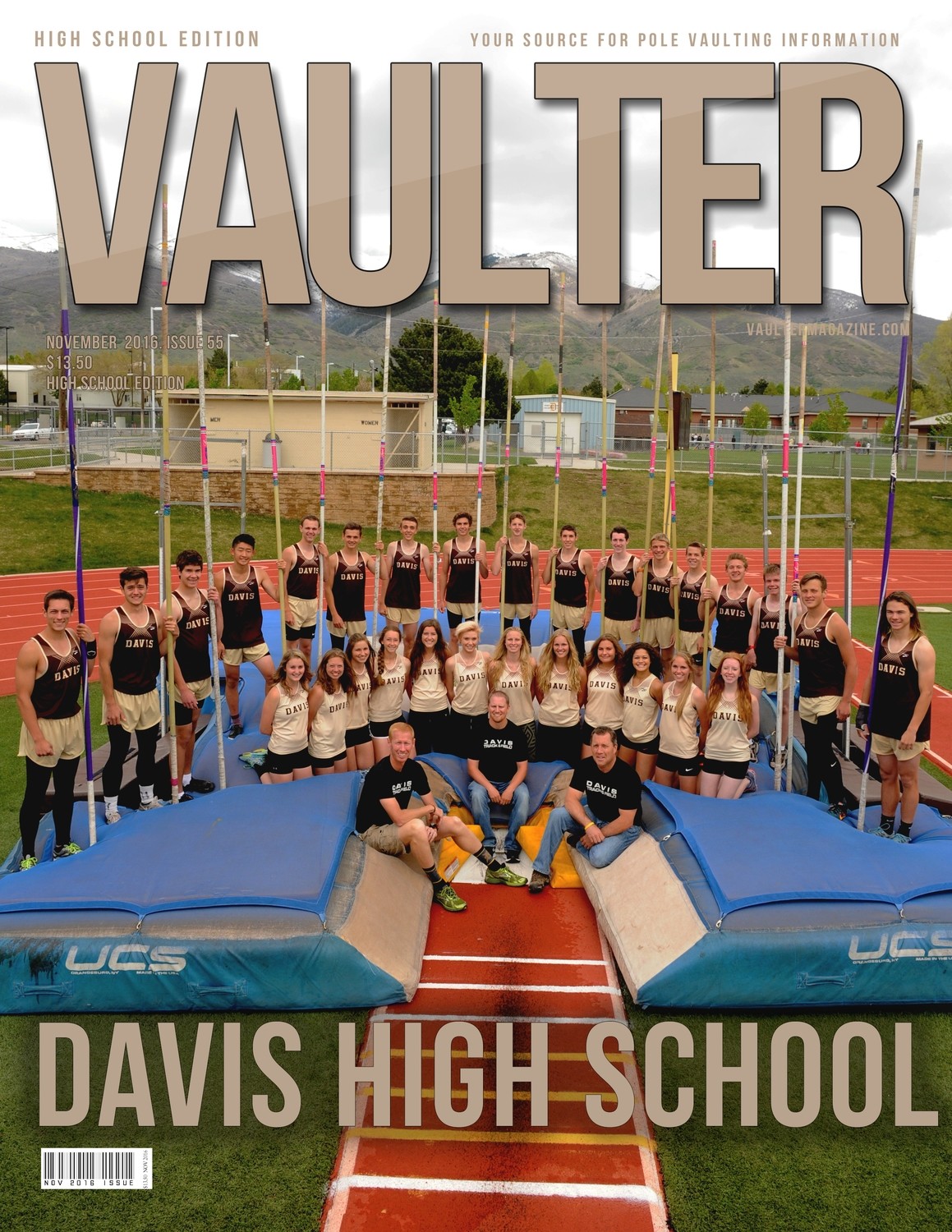 Davis High School Cover of Vaulter Magazine USPS Only