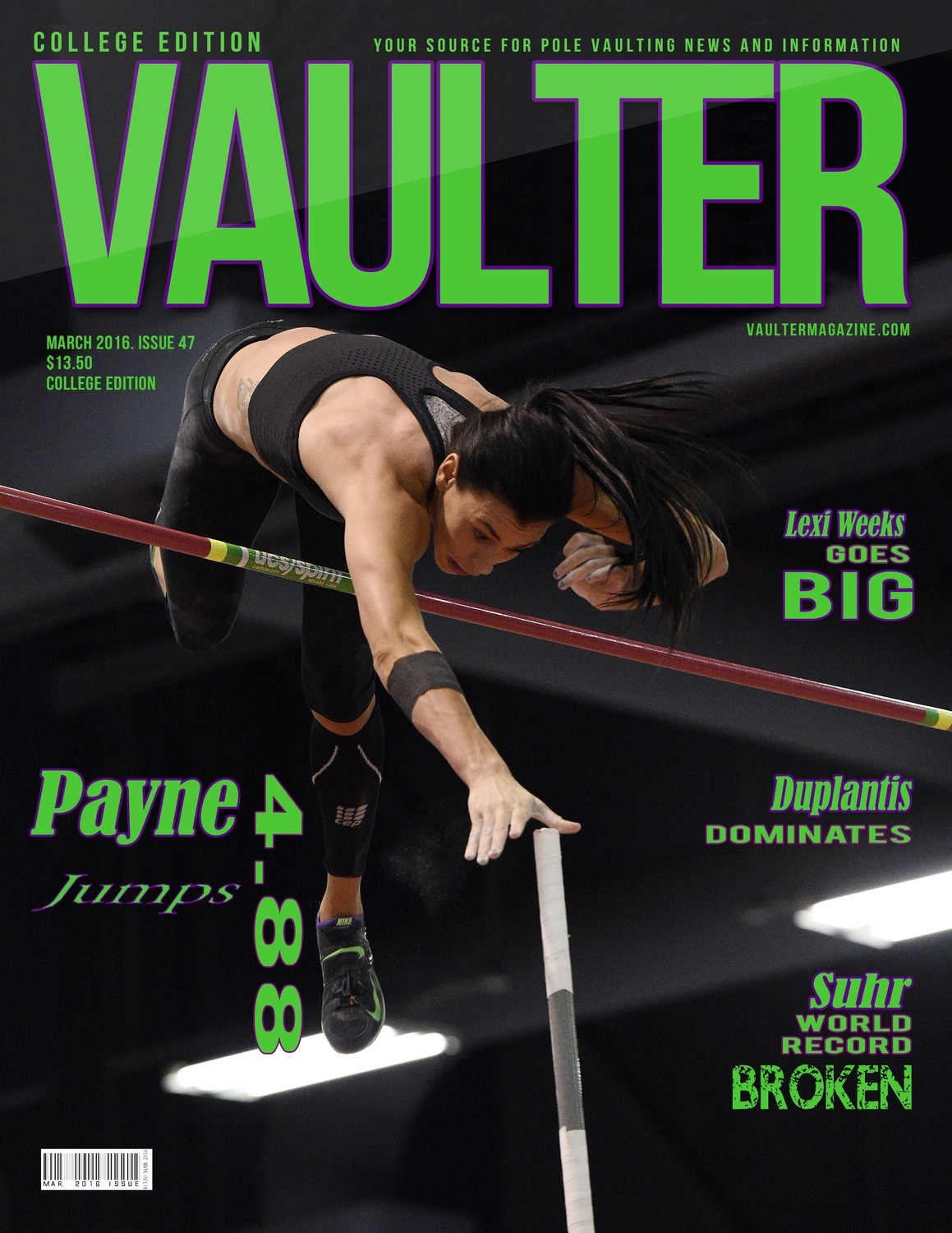 Demi Payne Vaulter Magazine March 2016 USPS First Class 
