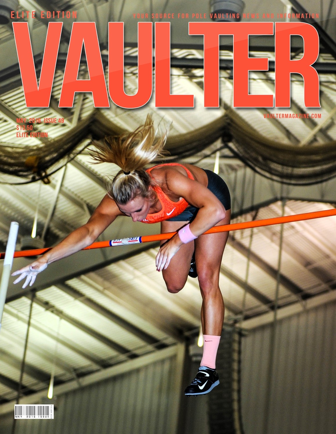 Mary Saxer Vaulter Magazine May 2016 USPS First Class &quot;ONLY&quot;