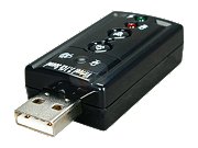 ICUSBAUDIO7 Virtual 7.1 USB Stereo Audio Adapter External Sound Card