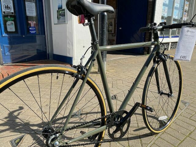 Road Bike Army Green Fixie STATE BICYCLES Fixed Gear Single-Speed