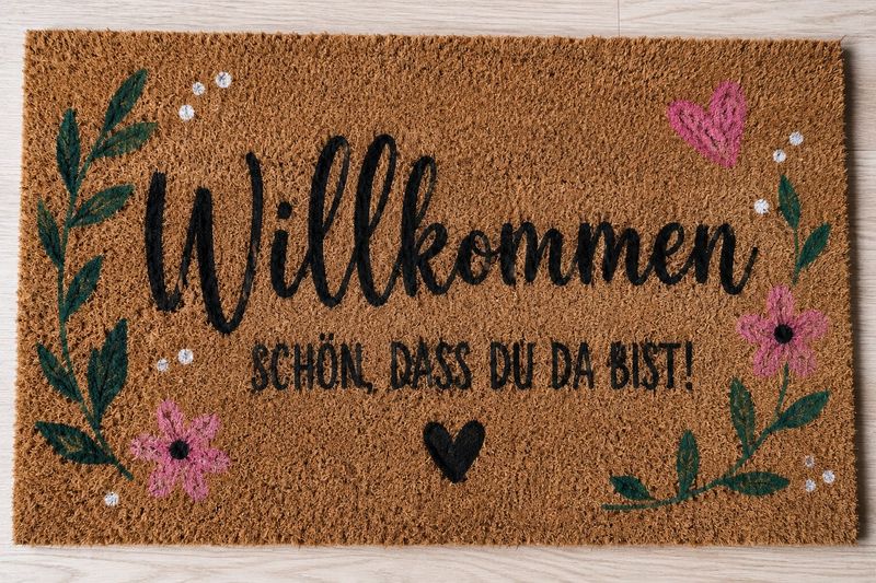 Workshop Fußmatte bemalen