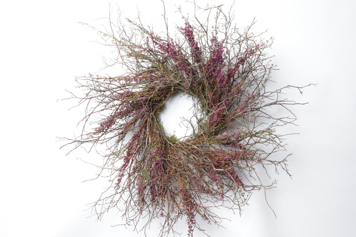 26" Heather Blueberry Wreath Case of 3