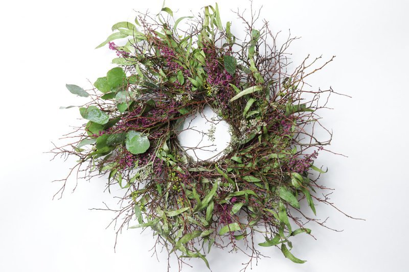 26" Eucalyptus/Heather/Blueberry Wreath Case of 3