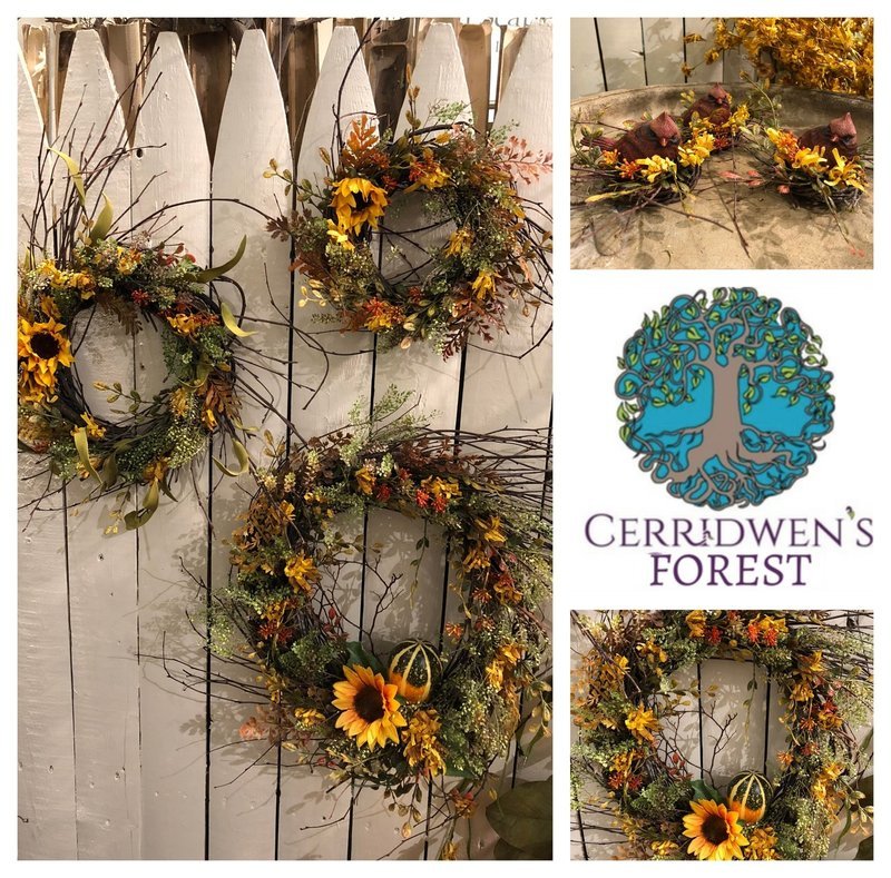 Birch Sunflower & Cardinal Wreath Mix - Case of 8