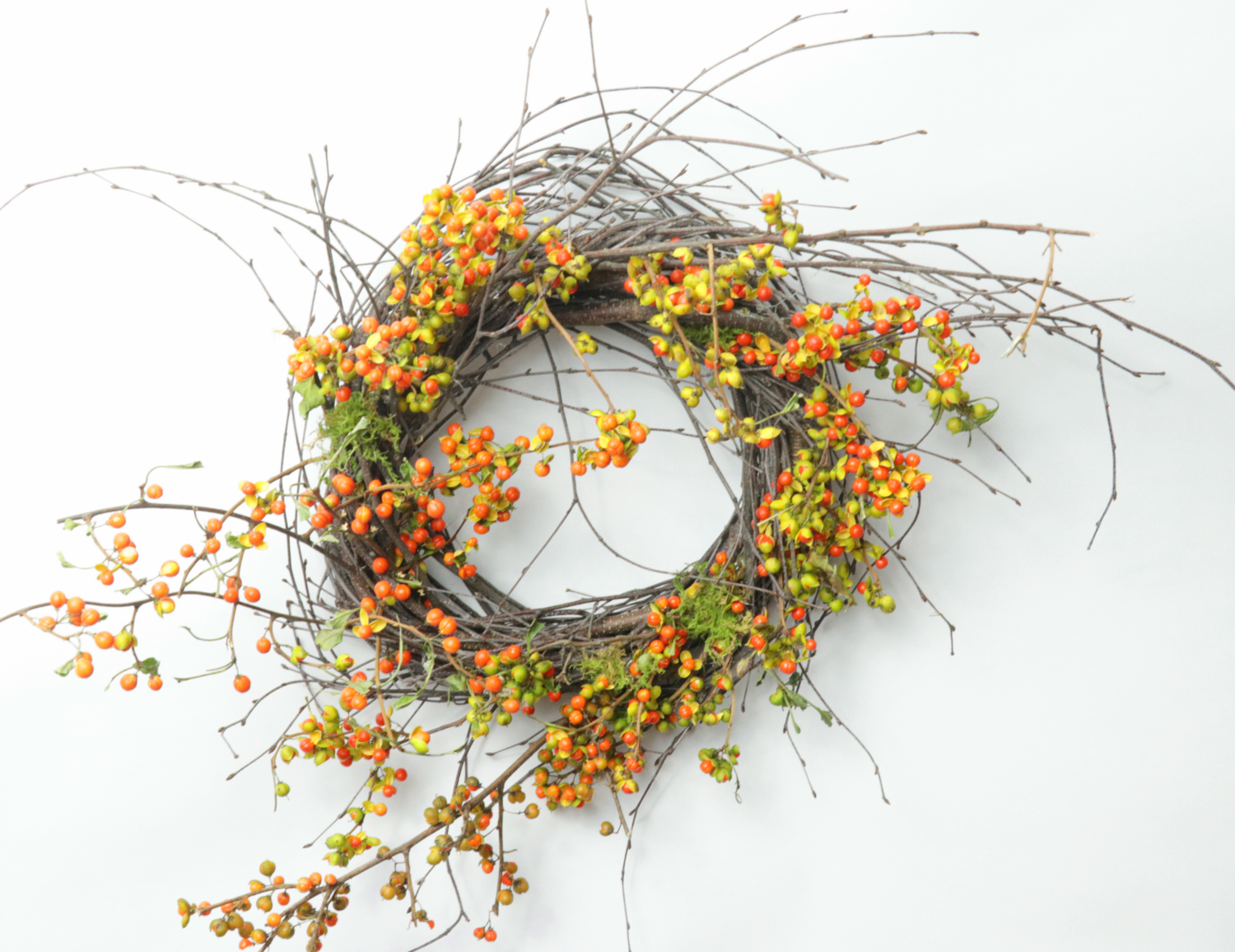 9" Birch/Bittersweet Wreath- Case of 6