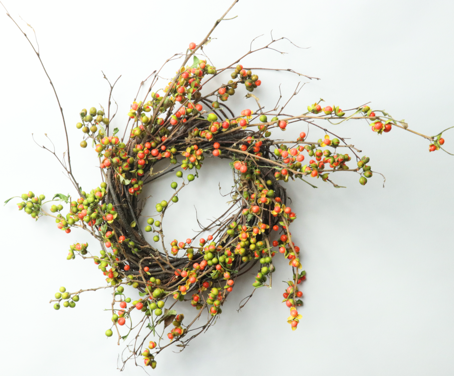 6" Birch/Bittersweet Wreath- Case of 6