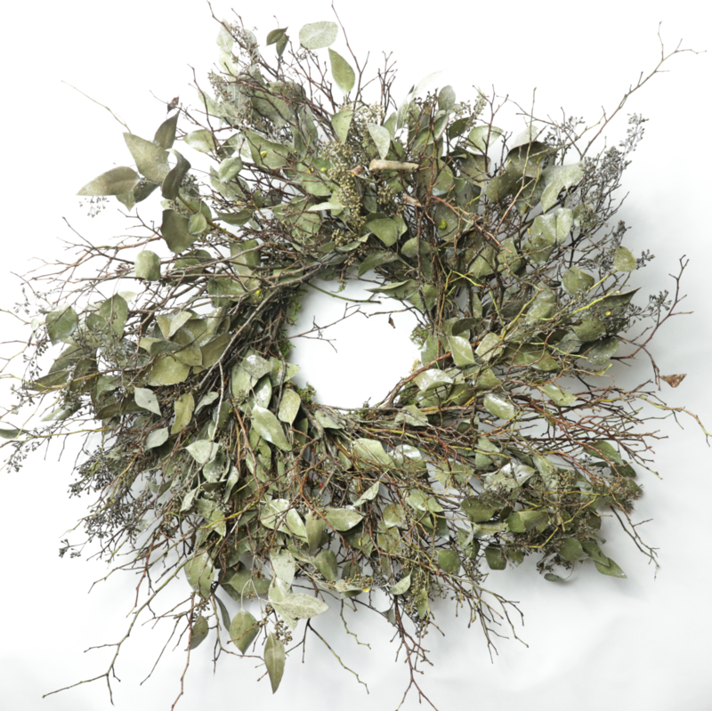 Seeded Eucalyptus/Blueberry 24' Wreath 4/Case