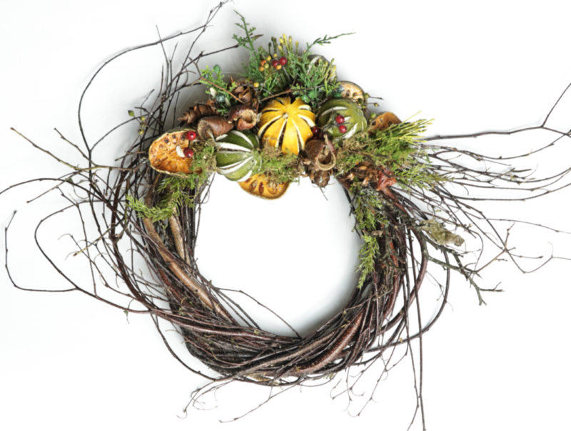9" Della Robbia Dried (Birch) Wreath - Case of 4