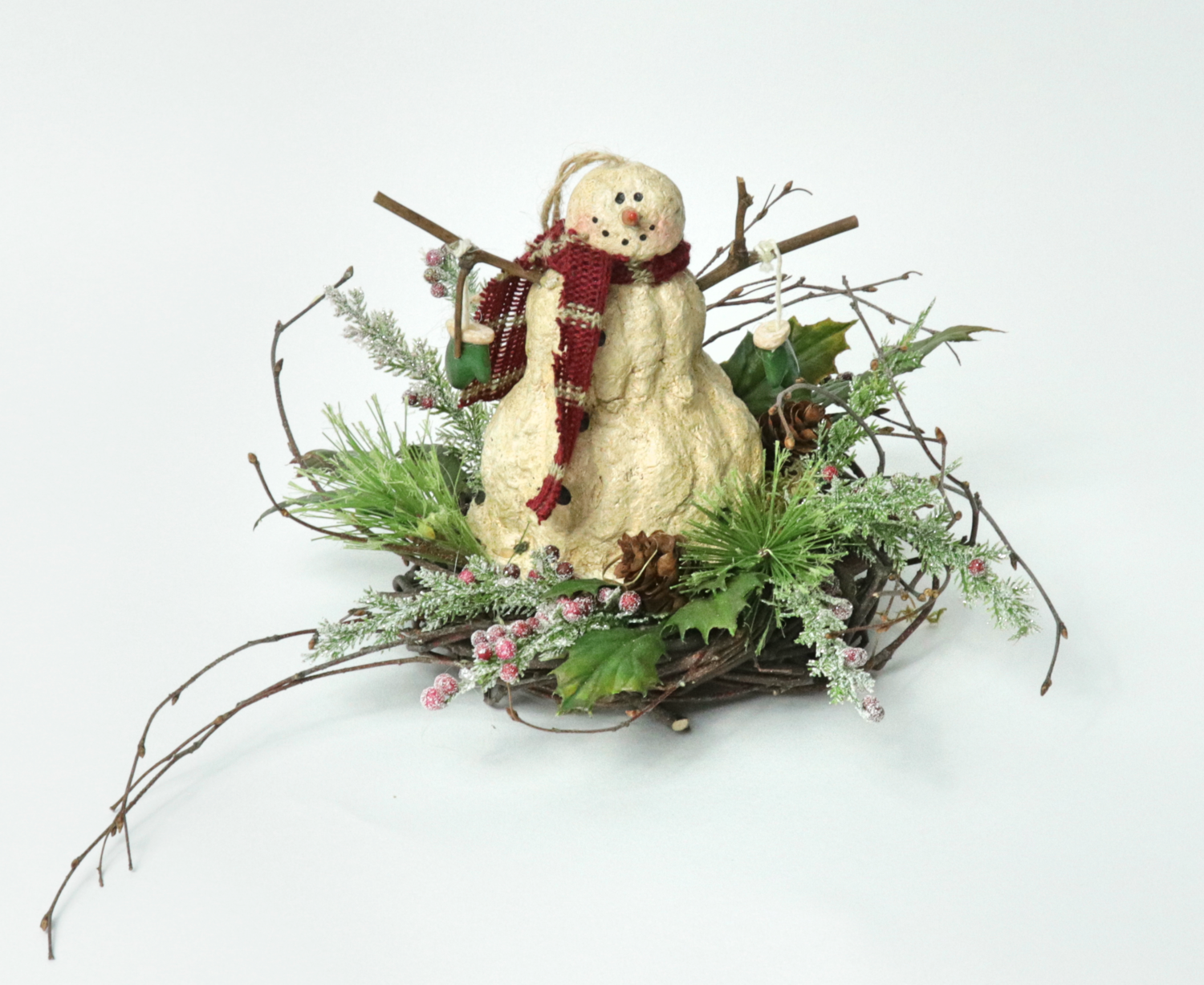Snowman on 4" Birch Stand Up - Case of 8