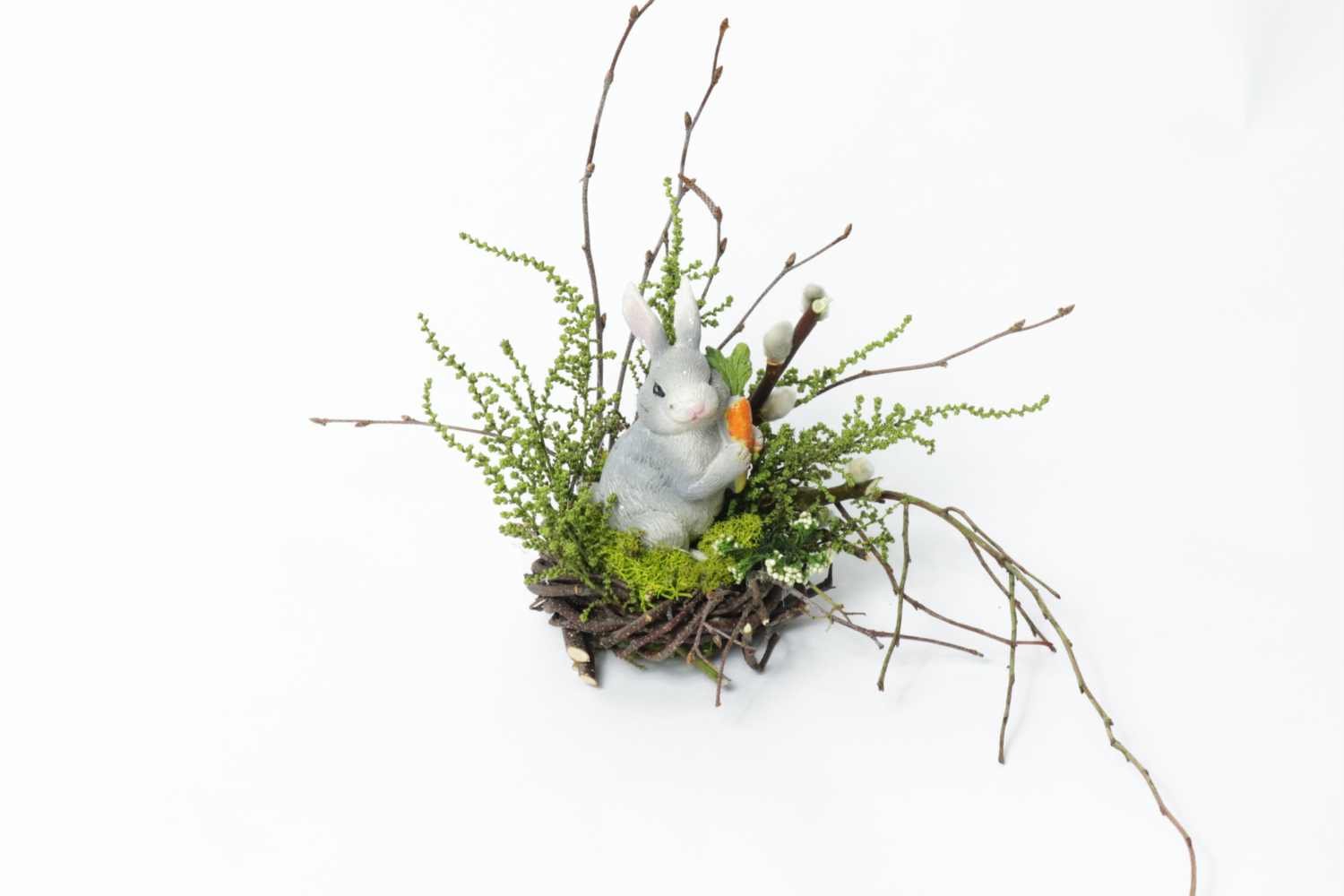 2" Grey Easter Bunny Assorted - 12 Case