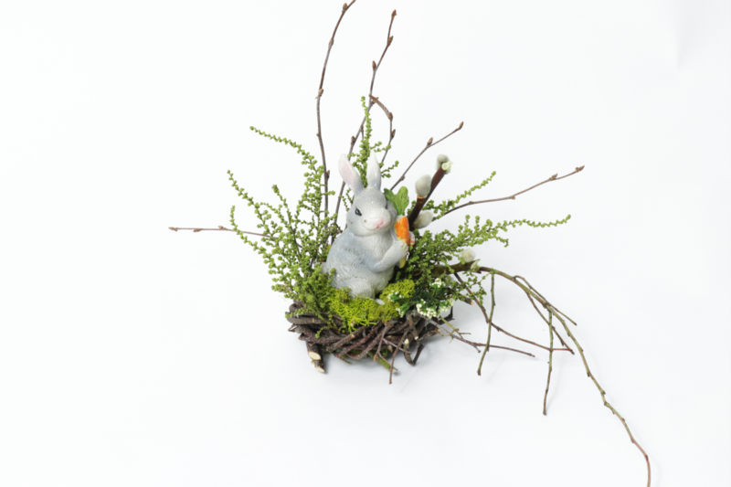 2" Grey Easter Bunny Assorted - 12 Case