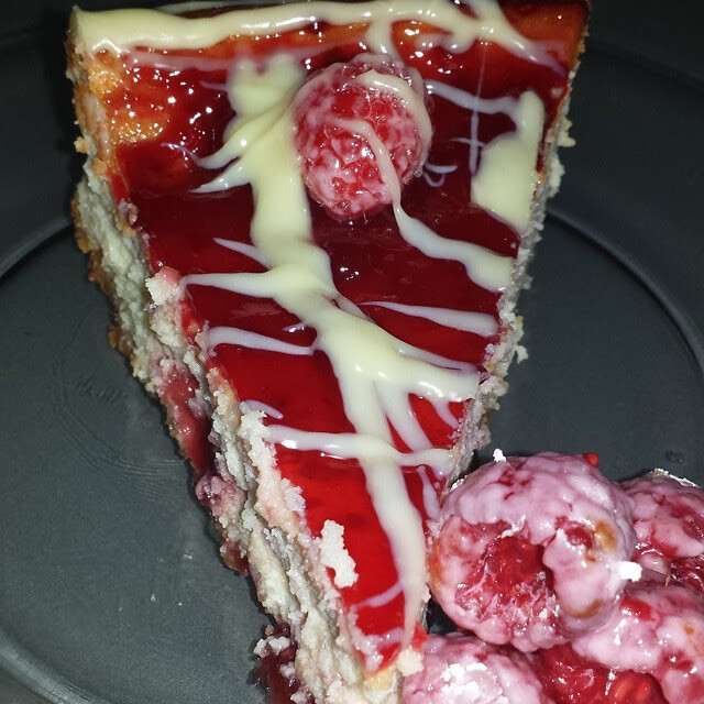 White Chocolate Raspberry Cheesecake