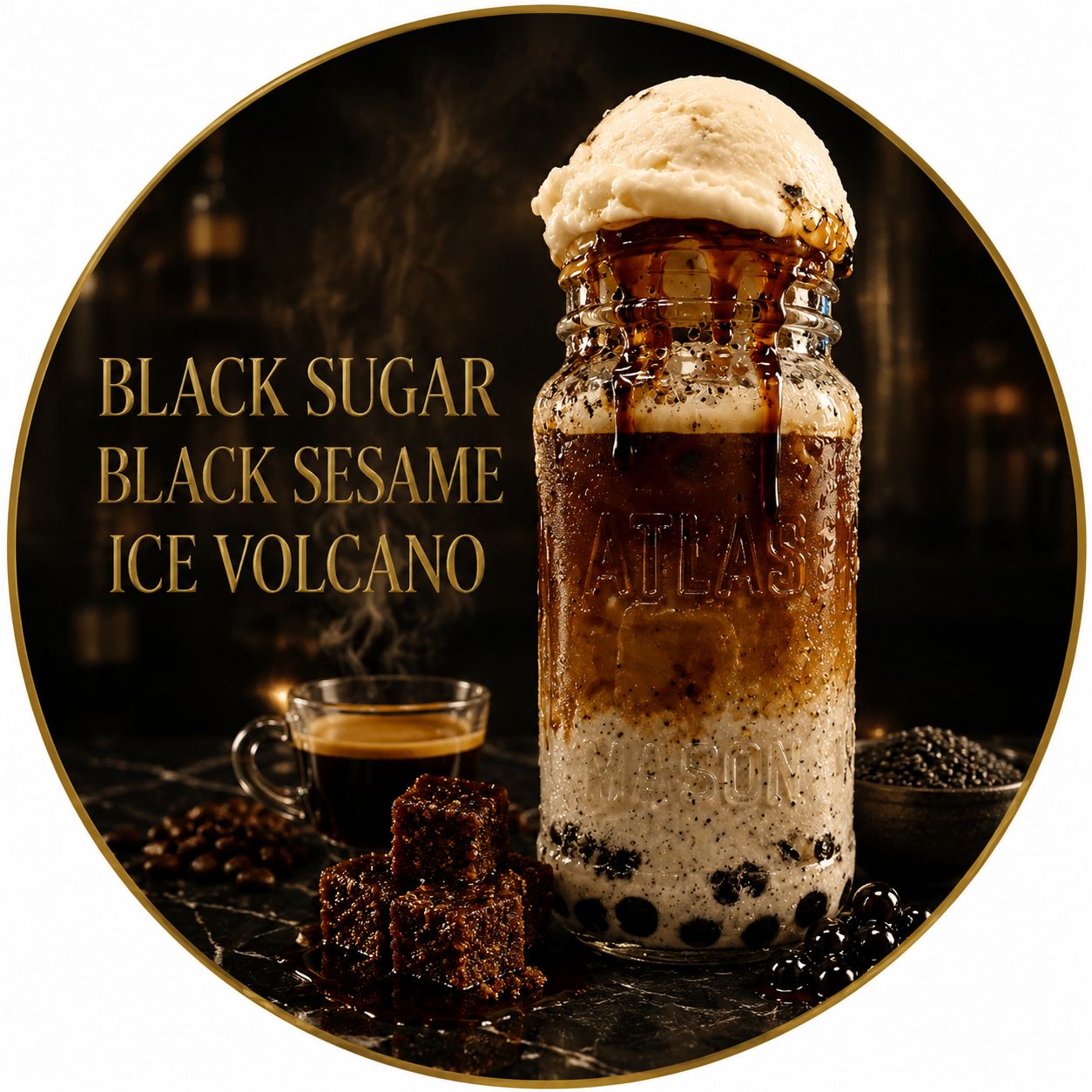 🏆 SIGNATURE- Black Sugar Black Sesame Ice Volcano 👍🏻
