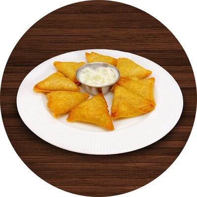 Mini Veggie Samosa (8pcs) (with tzatziki sauce) 🥬