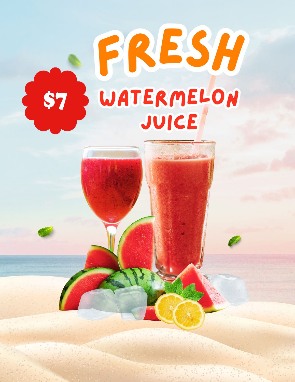🏆 Top Seller - Fresh Watermelon Juice (16oz) 🍉
