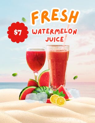 🏆 Top Seller - Fresh Watermelon Juice (16oz) 🍉