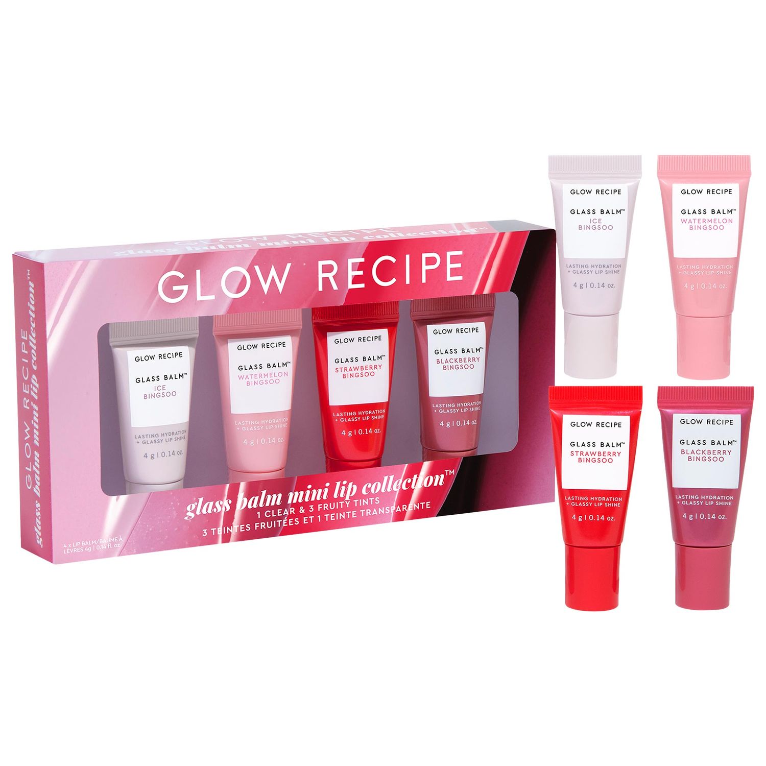 Glow Recipe  Mini Glass Balm Lip Collection Gift Set
