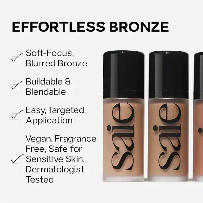Saie  Dew Bronze Soft-Focus Sculpting Liquid Bronzer