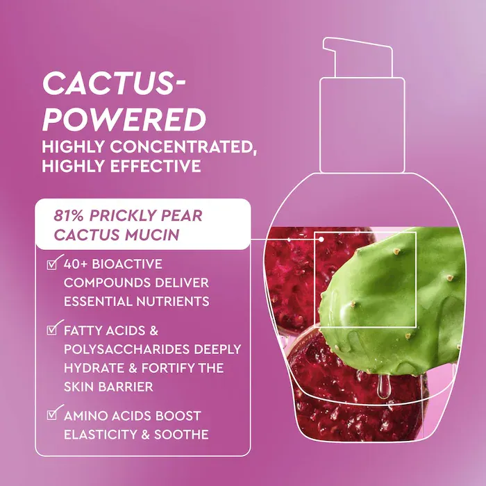 Glow Recipe  Prickly Pear Peptide Bouncy + Hydrating Skin Barrier Vegan Mucin Serum