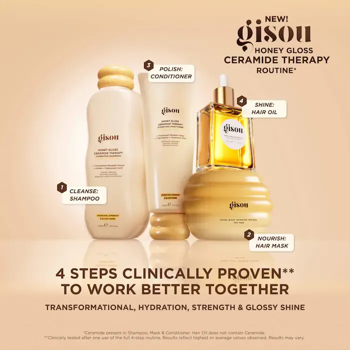 Gisou Honey Gloss Ceramide Therapy Hydrating Hair Mask Duo