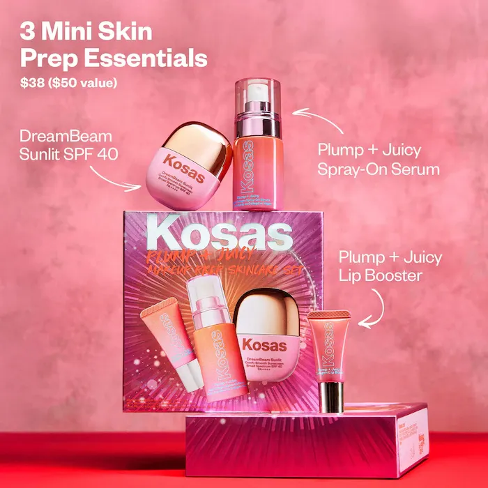 Kosas  Plump + Juicy Makeup Prep Skincare Set