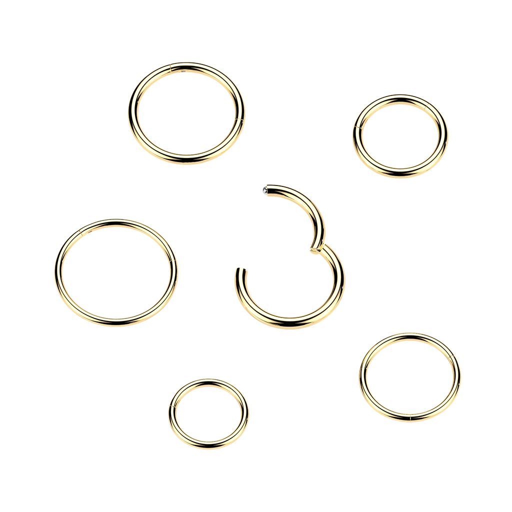 Titanium Gold PVD Clicker Hoop