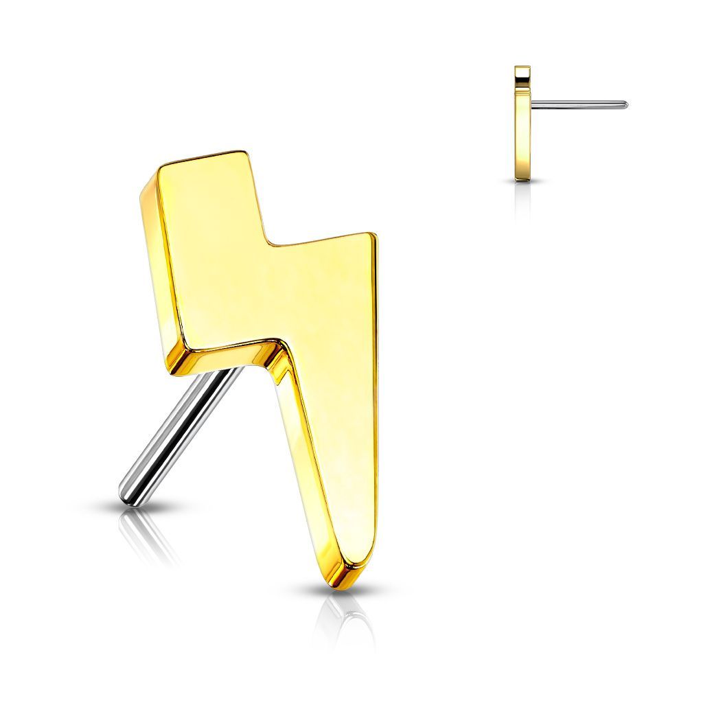 Lightning Bolt Flat Back (gold)