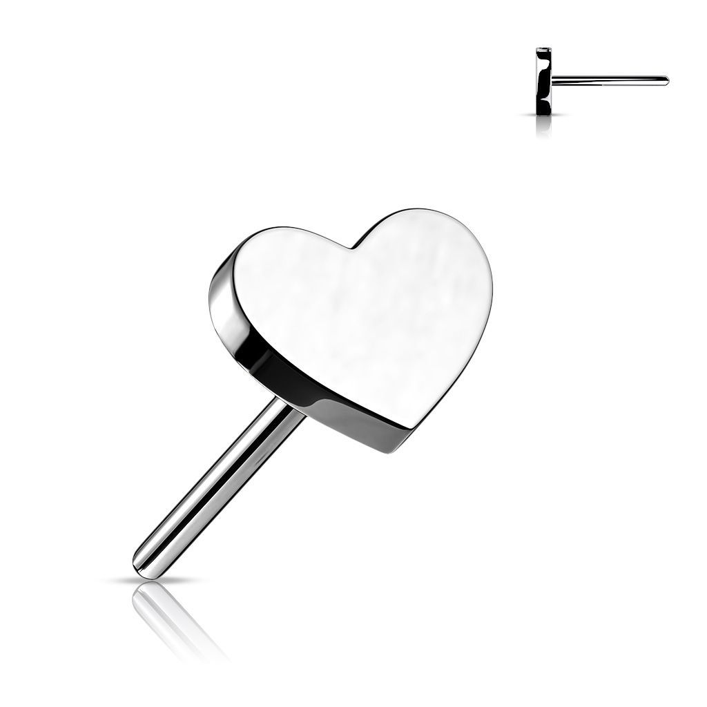 Heart Flat Back (silver) Heart Flat Back (silver)