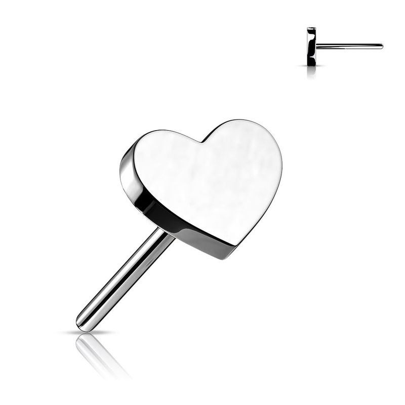 Heart Flat Back (silver)