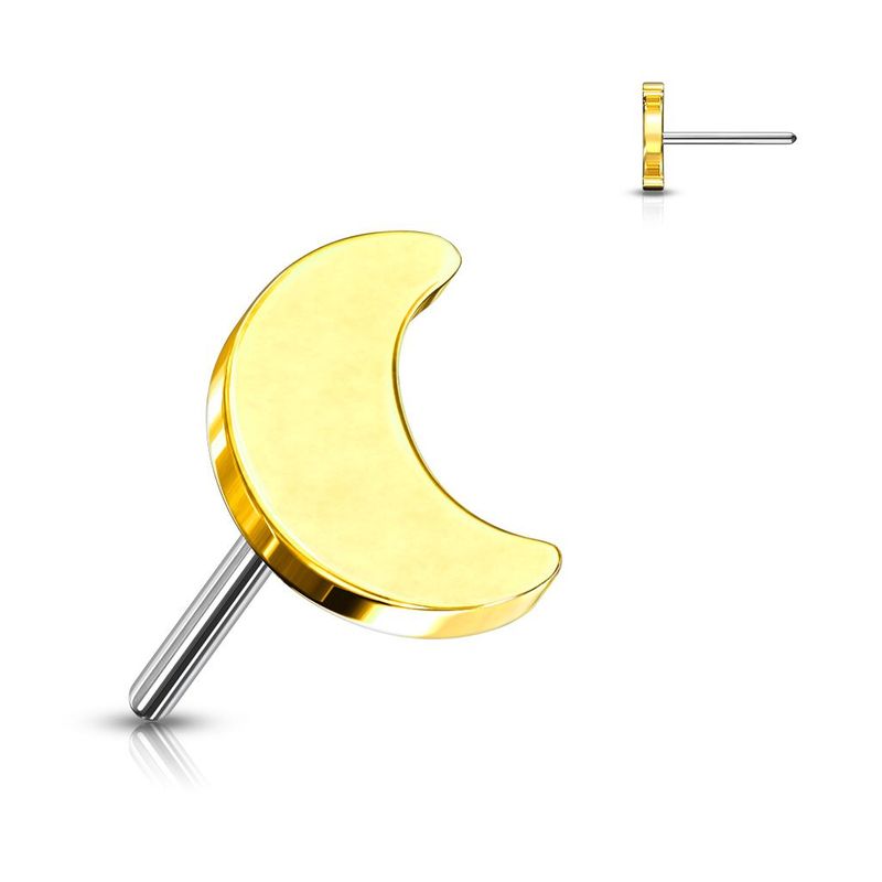 Crescent Moon Flat Back (gold)