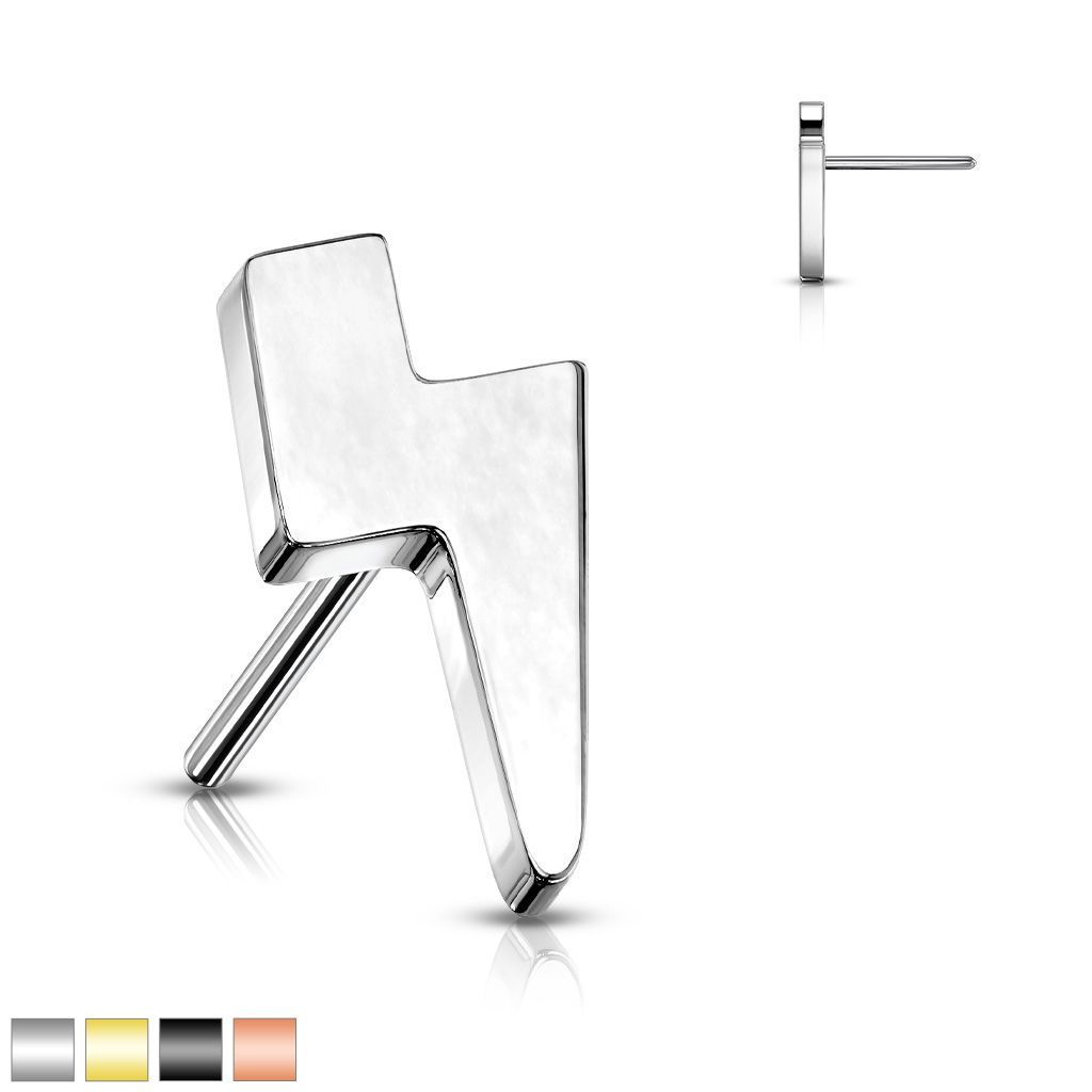 Lightning Bolt Flat Back (silver)