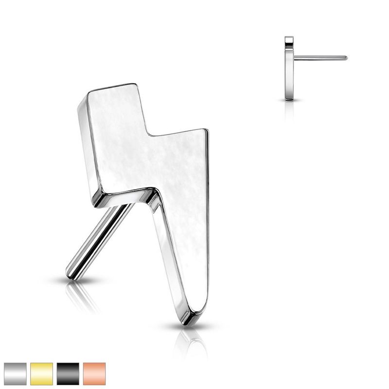 Lightning Bolt Flat Back (silver)