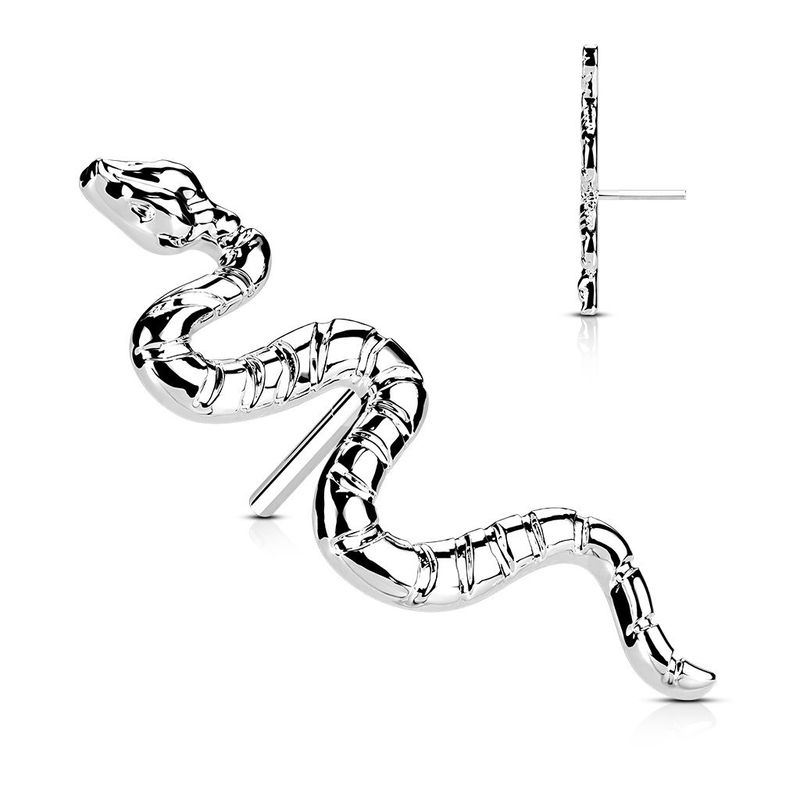 Snake Flat Back (silver)