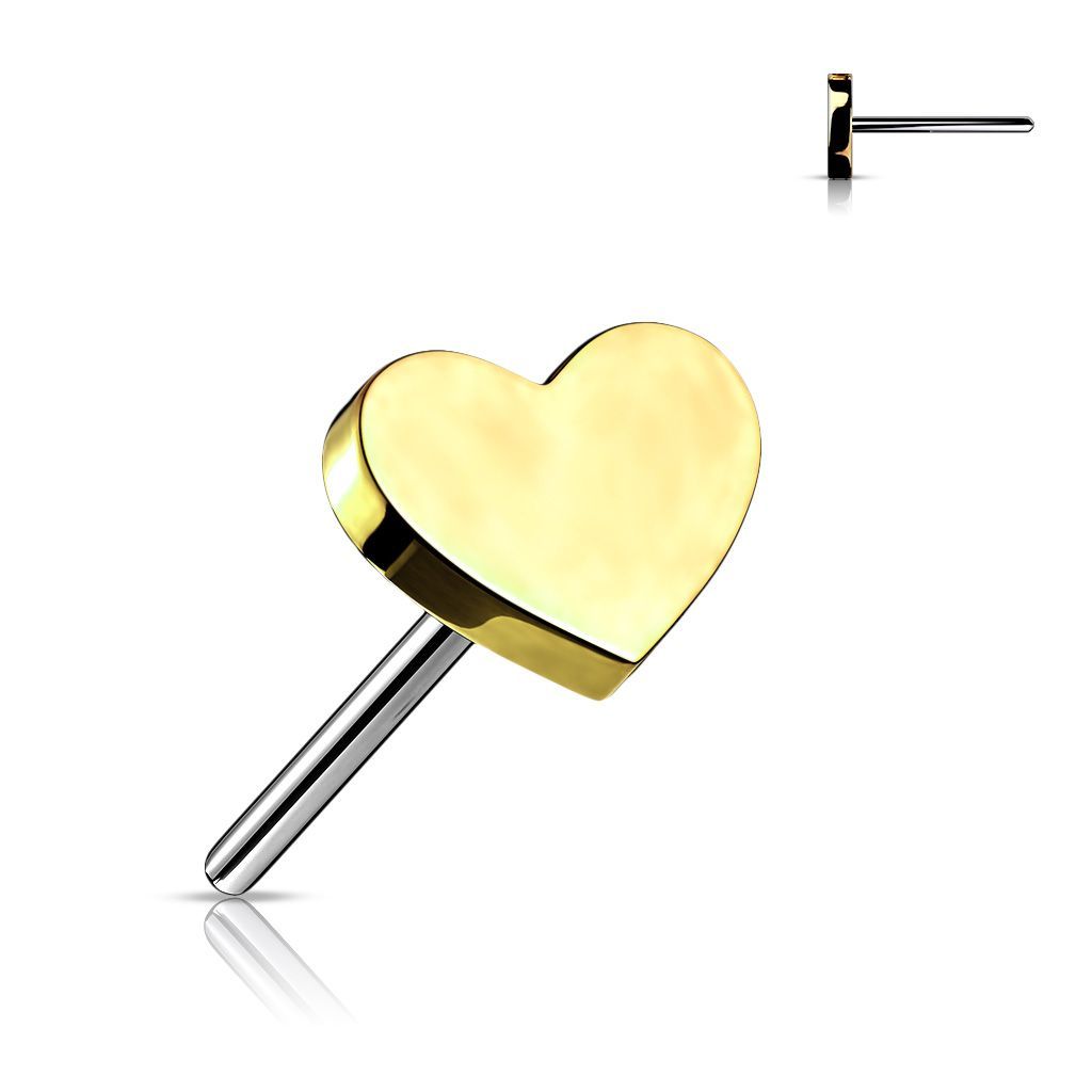 Heart Flat Back (gold)