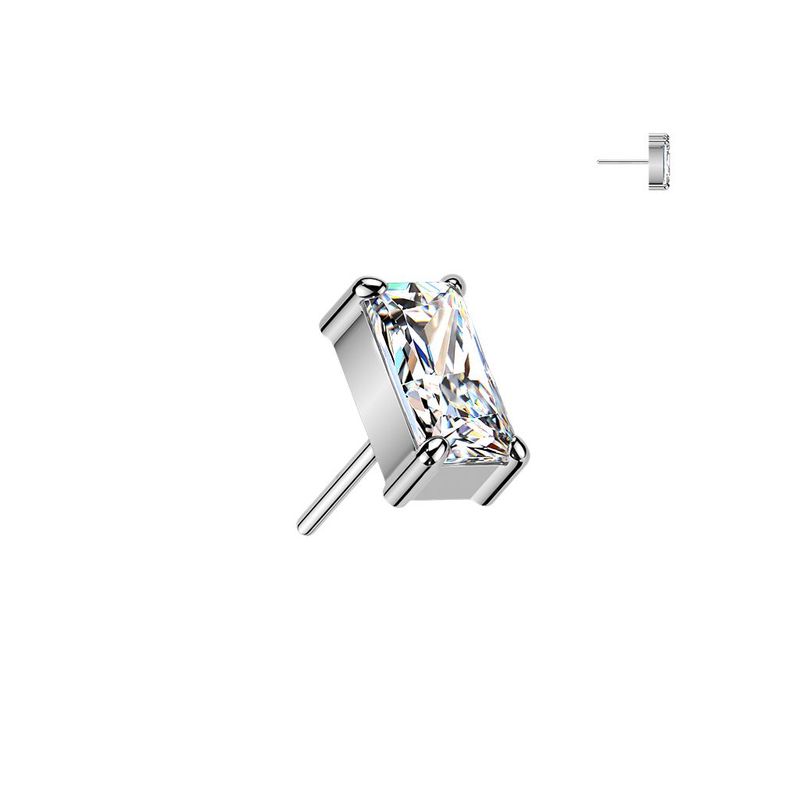 Baguette Flat back (silver)